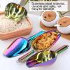 Stainless Steel Ice Scooper, Ice Flour Utility Scoop Round Bottom for Home Bar(#2) view 3