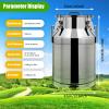 30L Stainless Steel Milk Can Heavy Duty Milk Jug Milk Transport Can Jug Milk Bucket Wine Pail Bucket Bottle for Milk and Wine Liquid Storage (8 US gallons) view 2
