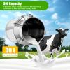 30L Stainless Steel Milk Can Heavy Duty Milk Jug Milk Transport Can Jug Milk Bucket Wine Pail Bucket Bottle for Milk and Wine Liquid Storage (8 US gallons) view 3