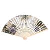 DUO ER Carnival Festival Hand Stain Fan Large Folding Fan Printing Kung Fu Fan Satin Bamboo Bone Fan Gift Wedding Dance (Color : 8) view 1