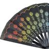 DUO ER Carnival Festival Hand Stain Fan Large Folding Fan Printing Kung Fu Fan Satin Bamboo Bone Fan Gift Wedding Dance (Color : 8) view 4