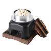 Aluminum Alloy Chafing Dish Set - Japanese Hot Pot with Wooden Lid and Burner Stove,S view 1