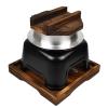 AIZYR Japanese Single Serving Shabu Hot Pot - Sukiyaki Pot with Wooden Lid and Burner Stove - Outdoor Cookware Camping Pot,16.5cm view 1