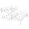 Metal Triple Bunk Beds, Twin-Over-Twin-Over-Twin Bunk Beds Frame with Safety Guardrails and Built-in Ladder for Kids & Teens, Can Be Split Into 3 Independent Bed (White + Metal + Twin-Twin-Twin) view 4