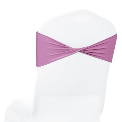 MDS Pack of 50 Spandex Chair Sashes Without Slider Buckles Dusty Pink