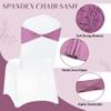 MDS Pack of 50 Spandex Chair Sashes Without Slider Buckles Dusty Pink view 3