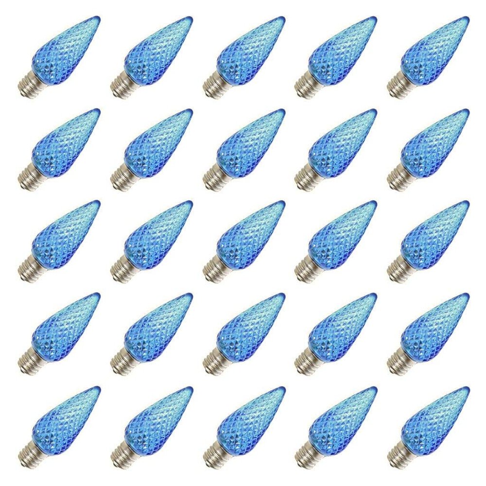 Vickerman 25914 - C9 Intermediate Screw Base Blue LED (25 pack) Christmas Light Bulbs (XLEDC92-25 25/PK)