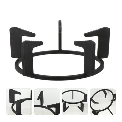 SOLUSTRE 2pcs Cast Iron Wok Ring Cooktop Wok Support Ring Stove Five- Legged Gas Stove Bracket for Cooktop Cooking Pot Kitchen Accessories, Black