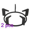 SOLUSTRE 2pcs Cast Iron Wok Ring Cooktop Wok Support Ring Stove Five- Legged Gas Stove Bracket for Cooktop Cooking Pot Kitchen Accessories, Black view 2