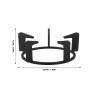 SOLUSTRE 2pcs Cast Iron Wok Ring Cooktop Wok Support Ring Stove Five- Legged Gas Stove Bracket for Cooktop Cooking Pot Kitchen Accessories, Black view 3