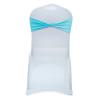 MDS Pack of 100 Spandex Chair Sashes Without Slider Buckles Aqua Blue view 3