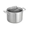 Tramontina Tri-Ply Clad Stainless Steel 8-Quart Stock Pot with Glass Lid, Induction-Ready Pasta Pot, Dishwasher-Safe, NSF-Certified view 1