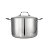 Tramontina Tri-Ply Clad Stainless Steel 8-Quart Stock Pot with Glass Lid, Induction-Ready Pasta Pot, Dishwasher-Safe, NSF-Certified view 2