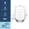 Congrats On Your Divorce Stemless Wine Glass - Divorce Gift, Just Divorced Gift - 1 Glass view 4