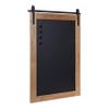 Kate and Laurel Samuels Wood Framed Chalkboard, 24 x 36, Rustic Brown and Charcoal, Magnetic Modern Farmhouse Wall Hanging Chalkboard view 1