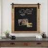 Kate and Laurel Samuels Wood Framed Chalkboard, 24 x 36, Rustic Brown and Charcoal, Magnetic Modern Farmhouse Wall Hanging Chalkboard view 2
