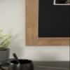 Kate and Laurel Samuels Wood Framed Chalkboard, 24 x 36, Rustic Brown and Charcoal, Magnetic Modern Farmhouse Wall Hanging Chalkboard view 3
