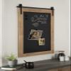 Kate and Laurel Samuels Wood Framed Chalkboard, 24 x 36, Rustic Brown and Charcoal, Magnetic Modern Farmhouse Wall Hanging Chalkboard view 4