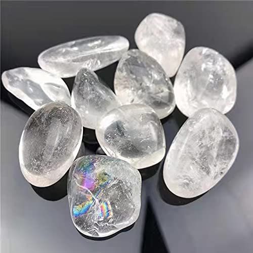 Natural Crystals Clear Quartz Tumbled Stones for feng Shui 10pcs 20-25mm