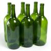 North Mountain Supply 1.5 Liter Glass Bordeaux Wine Bottle Flat-Bottomed Cork Finish - Case of 6 - Champagne Green view 1