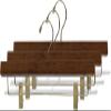 Premium Wooden Bottom Hanger, 25 Pack Solid Mahogany Alder Wood Pants Skirt Hangers with Adjustable Clips view 3