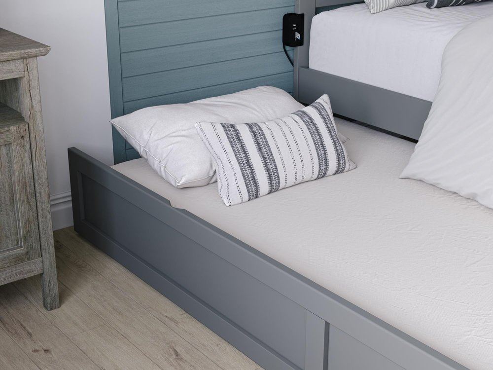 AFI, Trundle Bed, Twin, Grey
