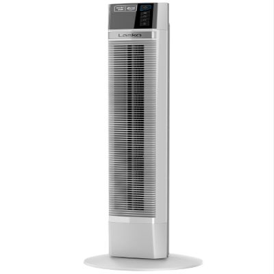 Lasko Works with Alexa Oscillating Tower Fan, Voice Controlled, 4 Quiet Speeds, Sleep Mode, Timer, Bedroom, Living Room, 48", White, T48401