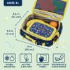 Bentgo Kids Lunch Bag - Durable, Double-Insulated Lunch Bag for Kids 3+; Holds Lunch Box, Water Bottle, & Snacks; Easy-Clean Water-Resistant Fabric & Multiple Zippered Pockets (Space) view 3