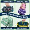 Bentgo Kids Lunch Bag - Durable, Double-Insulated Lunch Bag for Kids 3+; Holds Lunch Box, Water Bottle, & Snacks; Easy-Clean Water-Resistant Fabric & Multiple Zippered Pockets (Space) view 4