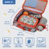 Bentgo Kids Lunch Bag - Double-Insulated, Reusable Lunch Bag for Kids 3+ with Adjustable Strap; Holds Lunch Box/Water Bottle/Snacks; Easy-Clean, Water-Resistant & Pockets (Trucks) view 3