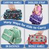 Bentgo Kids Lunch Bag - Double-Insulated, Reusable Lunch Bag for Kids 3+ with Adjustable Strap; Holds Lunch Box/Water Bottle/Snacks; Easy-Clean, Water-Resistant & Pockets (Trucks) view 4