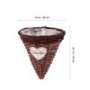 Cabilock 1Pc Boho Hanging Basket Garden Hanging Basket Rattan Cone Shaped Grower Outdoor pots Flower Planter Basket Plants pots Indoor Rattan Basket Wooden lace Vine view 2