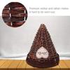 Cabilock 1Pc Boho Hanging Basket Garden Hanging Basket Rattan Cone Shaped Grower Outdoor pots Flower Planter Basket Plants pots Indoor Rattan Basket Wooden lace Vine view 3