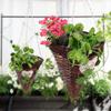 Cabilock 1Pc Boho Hanging Basket Garden Hanging Basket Rattan Cone Shaped Grower Outdoor pots Flower Planter Basket Plants pots Indoor Rattan Basket Wooden lace Vine view 4