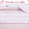 Cozy Line Home Fashions Pretty in Pink Girly Ruffle Stripped 100% Cotton Reversible Quilt Bedding Set, Coverlet, Bedspread (Pink Princess, Queen - 5 Piece: 1 Quilt + 2 Shams + 2 Decor Pillows) view 4