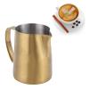 20 oz Milk Frothing Pitcher 304 Stainless Steel Latte Art Pitcher, Matte Gold Finish, Barista Frothing Pitcher for Cappuccino, Espresso & Latte view 2