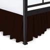 Ruffled Bed Skirt Chocolate Queen Bed Skirt  Hotel-Quality Ruffles for Queen Beds with 24" Drop  Queen Bedskirt with Platform 100% Microfiber Bed Skirts with Corner Split (Chocolate) view 1