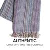 BAY LAUREL Turkish Beach Towel with Travel Bag 39 x 71 Quick Dry Sand Free Lightweight Large Oversized Towels Light view 2