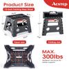 ACSTEP 13" Folding Step Stool- Holds up to 300Lb,The Lightweight Non-Slip Upgrade Collapsible Stepping Stool is Sturdy Enough to Support Adults and Safe Enough for Kids(Grey,1 Pack) view 3