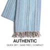 BAY LAUREL Turkish Beach Towel with Travel Bag 39 x 71 Quick Dry Sand Free Lightweight Large Oversized Towels Light view 2