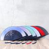 DUO ER Folding Fan Smoky Cherry Blossom Handheld Fan Dance Hand Fan with Cloth Bag Elegant Gift for Ladies Black Bone Red Color 38x21x1cm (Color : Black) view 4
