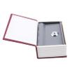 GOMYIE Dictionary Shaped Cash Money Saving Box Piggy Bank with Key Lock Hidden Security Case,Red view 3