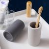 2 Pack Toothbrush Holder Set Diatomite Toothbrush Cup, Water Absorption Fast Drying Bathroom Toothbrush Organizer for Electric Toothbrush Toothpaste Razor Makeup Brush (Light Grey) view 4