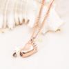 Yinplsmemory Cremation Jewelry Feet Urn Necklace for Ashes for Women Men Ashes Locket Pendant Memorial Jewelry view 4