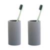 2 Pack Toothbrush Holder Cup for Bathroom Diatomite, Water Absorption Fast Drying Toothbrush Bathroom Accessories for Electric Toothbrush Toothpaste Razor Makeup Brush (Dark Grey) view 1