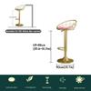 Adjustable Height Bar Stool Seat Airlift Adjustable Swivel Barstool Mid Century Modern Iron Bar Stool with Upholstered Look Velvet Fabric, Gold Counter Height Restaurants Bar Pub Kitchen view 2