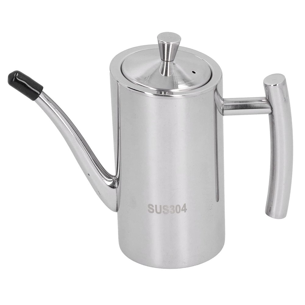 Olive Oil Dispenser,Oil Pot Bottle Stainless Steel Oil Drizzler Olive Oil Vinegar Sauce Kitchen Tool Long Mouth(23 * 15 * 8)