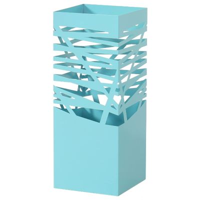 HWLL Modern Umbrella Rack Organizer for Indoor Decoration, Square Metal Umbrella Stand/Rack, for Hallway Entryway Living Room Office, 49cm Tall (Color : Blue)