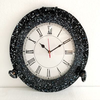 Antique Marine Brass Ship Porthole Black Patina Clock 12 inches Nautical Wall Clock Home Decor