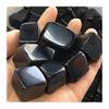 Bulk Crystal Natural Black Obsidian Quartz Crystal Cube Tumbled Stones for feng Shui 7pcs 20-25mm view 1